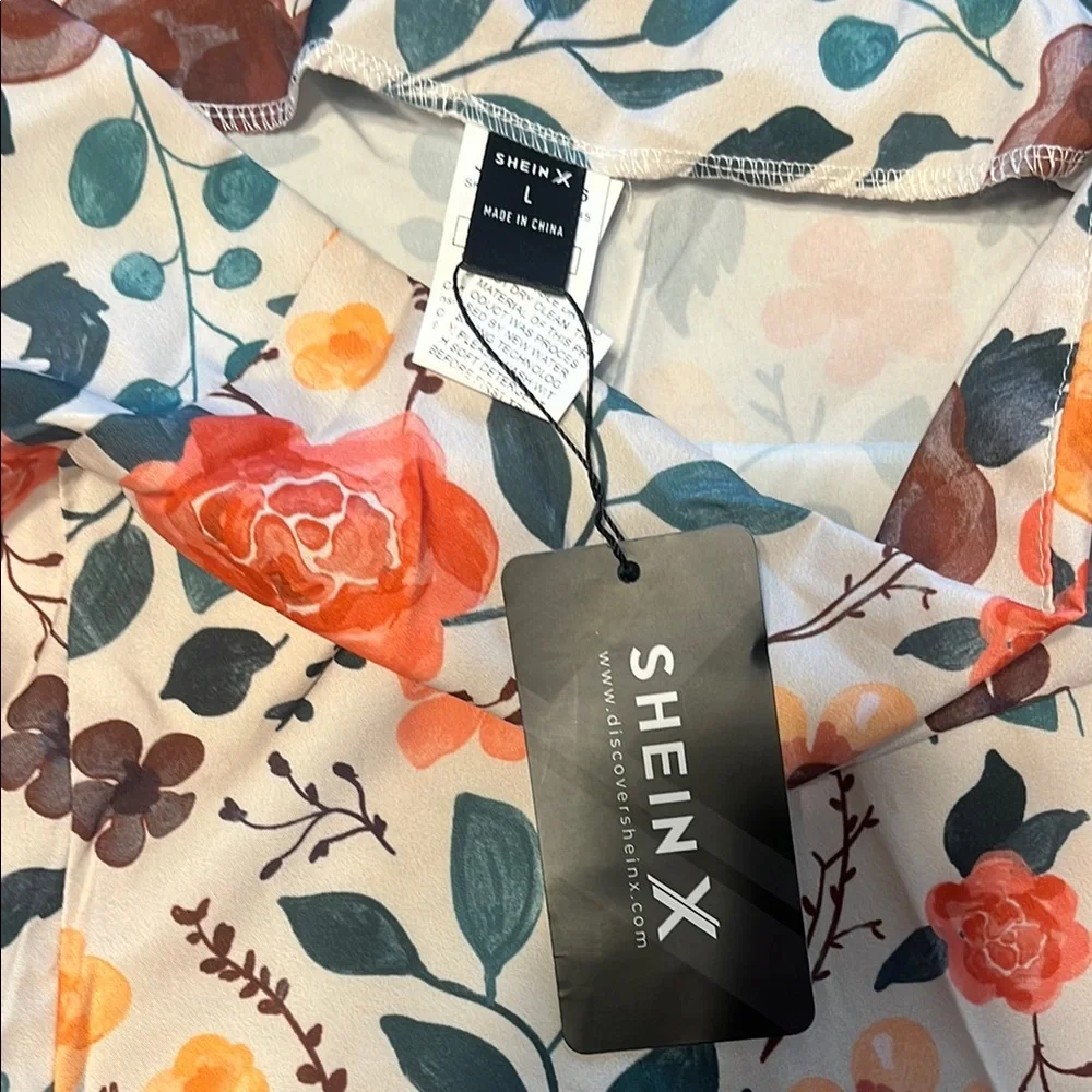 SHEIN Cream Maxi Pencil Skirt with Slit Size Large NWT - Picture 4 of 4